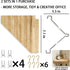 SFXENLK 2-Pack 6 Cubicle Shelf for Fabric Walls, Wooden Cubicle Corner Shelf with Cable Hole and Hooks, Cubicle Hanging