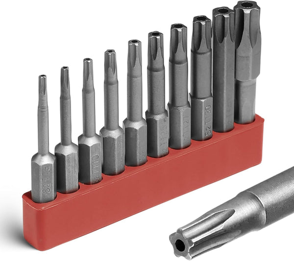 LMXMGRG 5 Point Security Torx Bit Set 10pcs Star Bits Set Screwdriver Magnetic