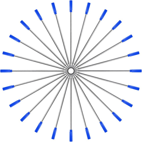 DunBong Blue Ink Refill Pack of 5, Replaceable Ballpoint Pen Refills, Medium Point Metal Refill