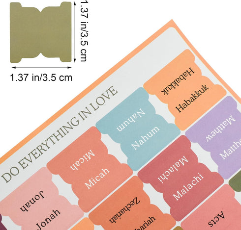 75 VANRA Bible Tabs for Women and Man Boho Theme Bible Index Tabs for Study Bible Morandi Laminated Bible Tabs for Old