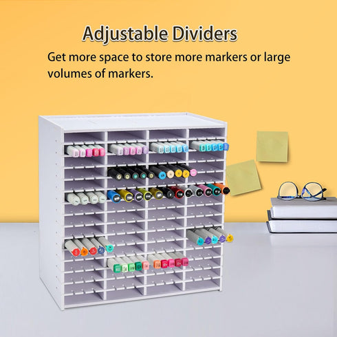 SANFURNEY Marker Pen Organizer Holder for 240 Markers - Craft Art Supply Storage Rack for Home Classroom Office