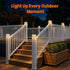 4x4 3.5x3.5 4-Pack 2 Brightever Solar Post Cap Lights, Outdoor Solar Powered Fence Post Lights Fit Vinyl/Wood Posts