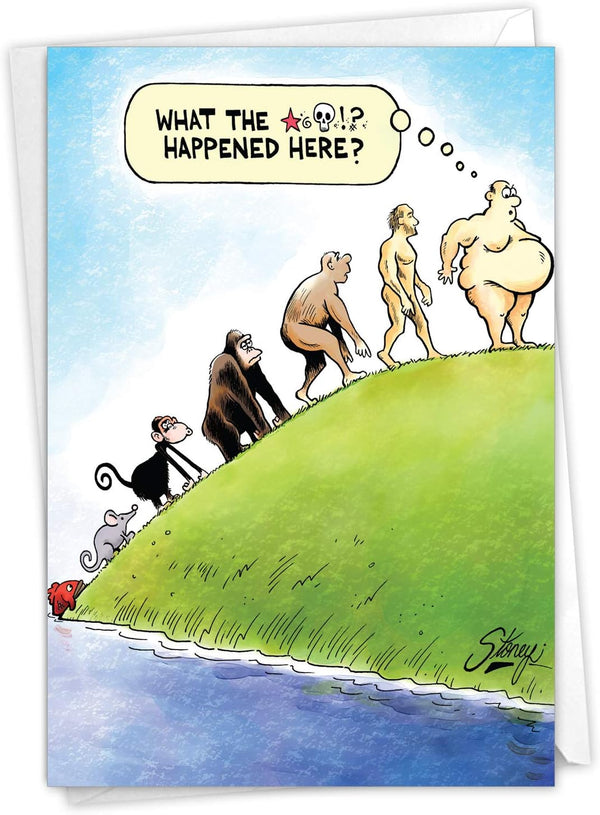 NobleWorks 1 Funny Father's Day Card for Dad, Pa, Pop, Daddy, with Envelope - Humor Greeting Card