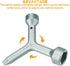 MKF2 Meter Curb Box Key, Heavy-Duty Silver Shut Off Tool for Standard & Large Pentagon Bolts, 5.5 Inches