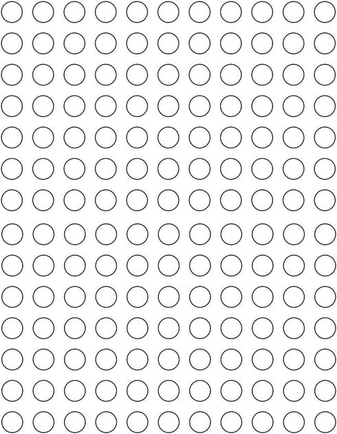 White Round Labels 1/2 inch + Bonus Colored Code Labels, Value Pack - 1010 Pack Printing Sticker Sheets