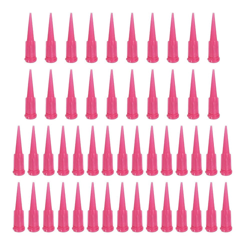 PATIKIL 20G Blunt Tip Tapered Dispensing Needle, 50 Pcs Plastic Blunt End Liquid Dispenser Fill Needle, Pink