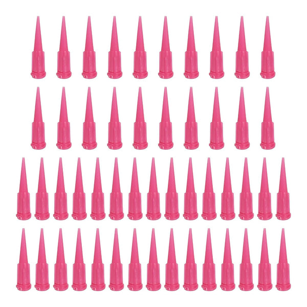 PATIKIL 20G Blunt Tip Tapered Dispensing Needle, 50 Pcs Plastic Blunt End Liquid Dispenser Fill Needle, Pink