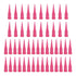 PATIKIL 20G Blunt Tip Tapered Dispensing Needle, 50 Pcs Plastic Blunt End Liquid Dispenser Fill Needle, Pink