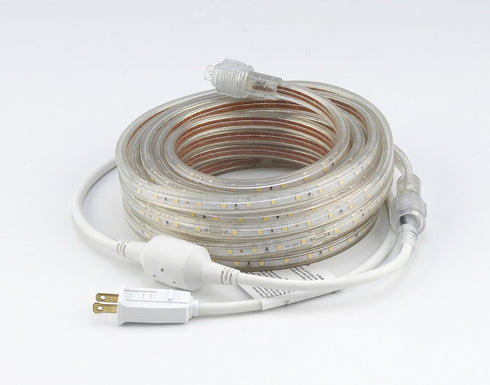 20 2100 6000K Dimmable, 110-120V 360 3528 CBConcept UL Listed, Feet, Lumen, Pure White, AC Flexible Flat LED Strip Rope