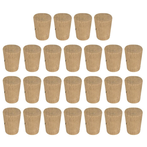 MECCANIXITY Tapered Cork, 11.1x8.3x15.9mm, Natural Wooden Leakproof Cork Stoppers, Pack of 25