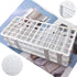 Plastic Test Tube Rack 2 Pack, 60 Holes Lab Holder for 17mm and Below Test Tubes, Detachable
