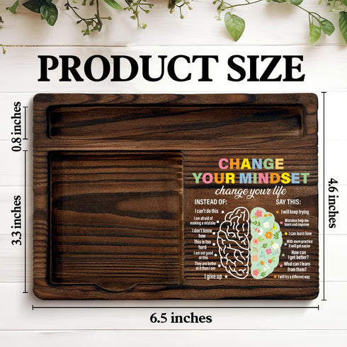 QODMGD Mindset Mindset Inspirational Growth Sticky Note Holder Mental Health Gifts Change Your Post It Note Dispenser