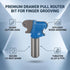 1/2 inch Woodworking Router Bit with PTFE Coating, Shank, Finger Pull Design for Wood Grooving