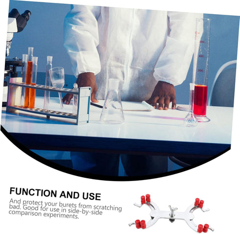 Titration Clamp, Double Buret Clamp, Burette Clip, School Experiment Supply, Aluminum