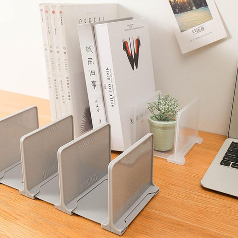Muloo 4.33x4.21x3.74 Inches Bookends Support Desk Organizer Book Stopper Non-Skid for Book Shelves Office Home Library