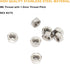 binifiMux M6 Stainless Steel Hex Nuts, Silver, Pack of 50