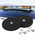 ULIBERMAGNET 2Pack Rubber Coated Magnet, Anti-Scratch Neodymium Round Magnet Base with M6 Female Thread Stud