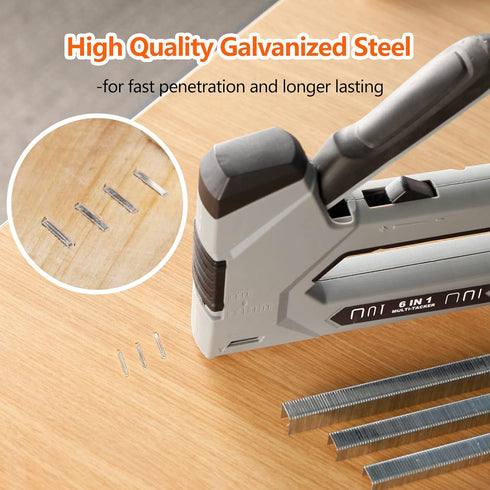 Heavy Duty T50 Staples, 5000-Count 3/8 Inch, 20 Gauge Galvanized for Pneumatic & Manual Stapler Gun