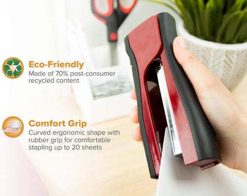 Bostitch Office Dynamo 4 in 1 Standup Stapler, Includes 420 Staples, Black