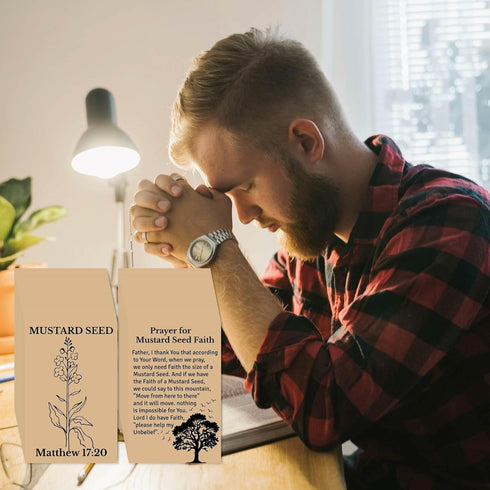 Fankya 240pcs Mustard Seed Cards Gospel Tracts Religious Christian Roman Road Salvation Tract Serenity Prayer Pocket