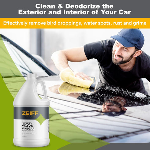45% 2 Zeiff Pure Concentrated Vinegar - Technical Grade Acetic Acid Solution for Home and Outdoor Use - Cleaning