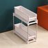 NOENNULL Rolling Cart Storage Trolley Cart Slide Out Rolling Utility Cart Shelf Rack on Wheels Multi-purpose Shelving