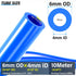 TAILONZ PNEUMATIC Blue 6mm OD 4mm ID Polyurethane PU Air Hose Pipe Tube Kit, 10 Meter