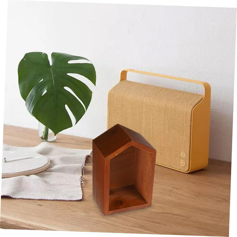 SOLUSTRE Retro House-Shaped Desk Organizer - Small Storage Shelf