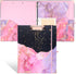Teacher Binder 3 Ring Binder with Clipboard, 1 Inch Marble, 5 Tab Dividers, 2 Pockets, Label Stickers, Pink Gifts for