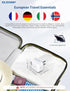 ELEGRP US to Europe Travel Plug Adapter, 2 USB-A & 2 USB-C Ports, Type C Adapters for Spain, Italy, France, 1 Pack