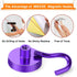 MIKEDE Heavy Duty Magnetic Hooks, 28LB+ Strong Neodymium Magnets for Fridge, Toolbox, Grill, 4 Pack (Purple)