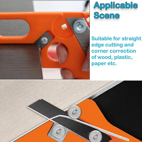 YUENTOEN Edge Banding Trimmer, Veneer Edge Cutter Tool with 10Pcs Blade and 4Pcs Circular Edge Scraper for Woodworking