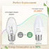 E26 Bulb, 98, 5W E26 Bulb, 3000K, C37 40W Non-dimmable 2 Pack DiCUNO ProOE Eye-Protected LED High CRI Candle Warm White