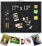 Black Bulletin Boards Cork Board with Felt, 17"x13" Small Display Pin Board for Walls, Jewelry, Notes