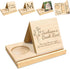 Lovdeying Personalized Wooden Triangle Book Holder Stand Custom Solid Oak Wood Book Rest