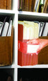 Tabbies File Pocket Handles, 9.63 X 2, Red/White, 12 Sheets/Pack