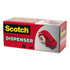 Scotch DP300RD Compact Quick Loading Dispenser for Box Sealing Tape, 3-Inch Core, Plastic, Red