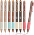 Gel Pens, 8 Pcs Black Ink Cute 0.5mm Retractable Aesthetic Ballpoint Fine Point Pens for Note Taking