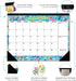 January 2024 to June 2025 Desk Calendar, Large Monthly 18 Months Academic Planner with Floral Design and Magnets