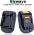 Biswaye Adapter for DeWalt 20V Max Tools, Compatible with Milwaukee M18 18V Battery, 20V to 18V Battery Converter