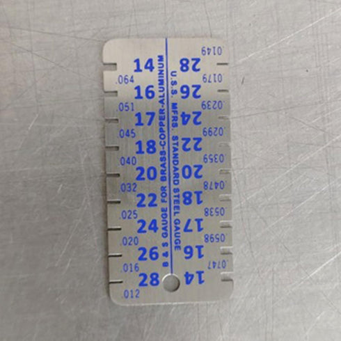 Professional Stainless Steel Thickness Measurement Tool, Double Scales for Aluminum Sheets, Home Use