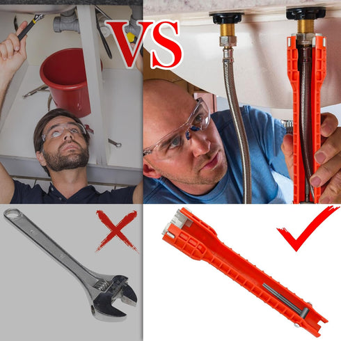 Faucet and Sink Installer Multi Tool, 14 in 1 Wrench for Pipe and Tub Drain Removal