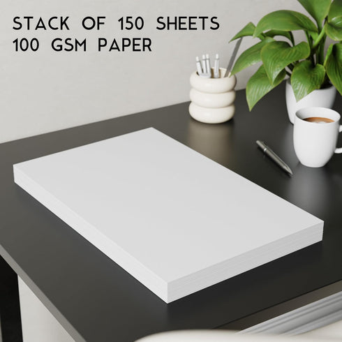 Sort Out My Life 11 17 150 100 x Paper (Tabloid Size), Sheets, GSM Premium Blank White Paper for Printing, Drawing
