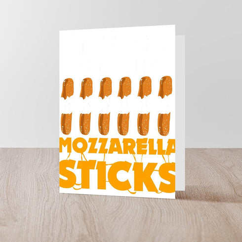 CafePress Mozzarella (10-pack) Sticks Cheese Lover Funn Greeting Cards Folded Greeting Cards Glossy