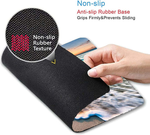 CANFLASHION Sunset Beach Mouse Pad,Cute Mouse pad,Custom Small Mouse Pads with Designs,Portable Office Non-Slip Rubber