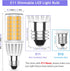 E11 LED Bulb 5W Dimmable, 50W or 60W E11 Halogen Bulb Replacement, Warm White 3000K, E11 Mini Candelabra Base, JD T3/T4 360 Degree Beam Angle E11 Light Bulb for Indoor Decorative Lighting, 5Pack by RuLEDne