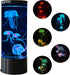 Vaticas Jellyfish Lava Lamp Multi-Color Changing Aquarium Night Light with 5 Glowing Jellyfish