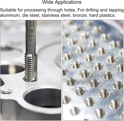 uxcell 5-40 UNC Thread Tap and 2.6mm Twist Drill Bit Set, Titanium Plated High Speed Steel for Machine Threading