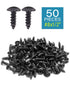 50pcs #8 x 1/2 inch Truss Head Phillips Wood Screws Black Oxide Coated by IMSCREWS