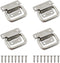 4 Pack Stainless Steel Wardrobe Handle, Foldable Boat Hatch Latch Cabinet Pull Handle Accessories